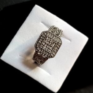 Diamond cluster 925 sterling